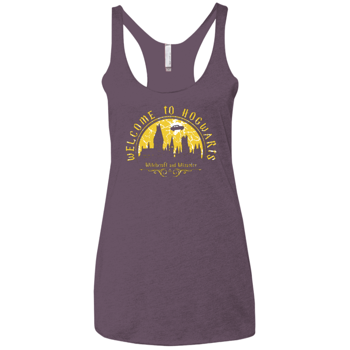 Welcome to Hogwarts Women's Triblend Racerback Tank