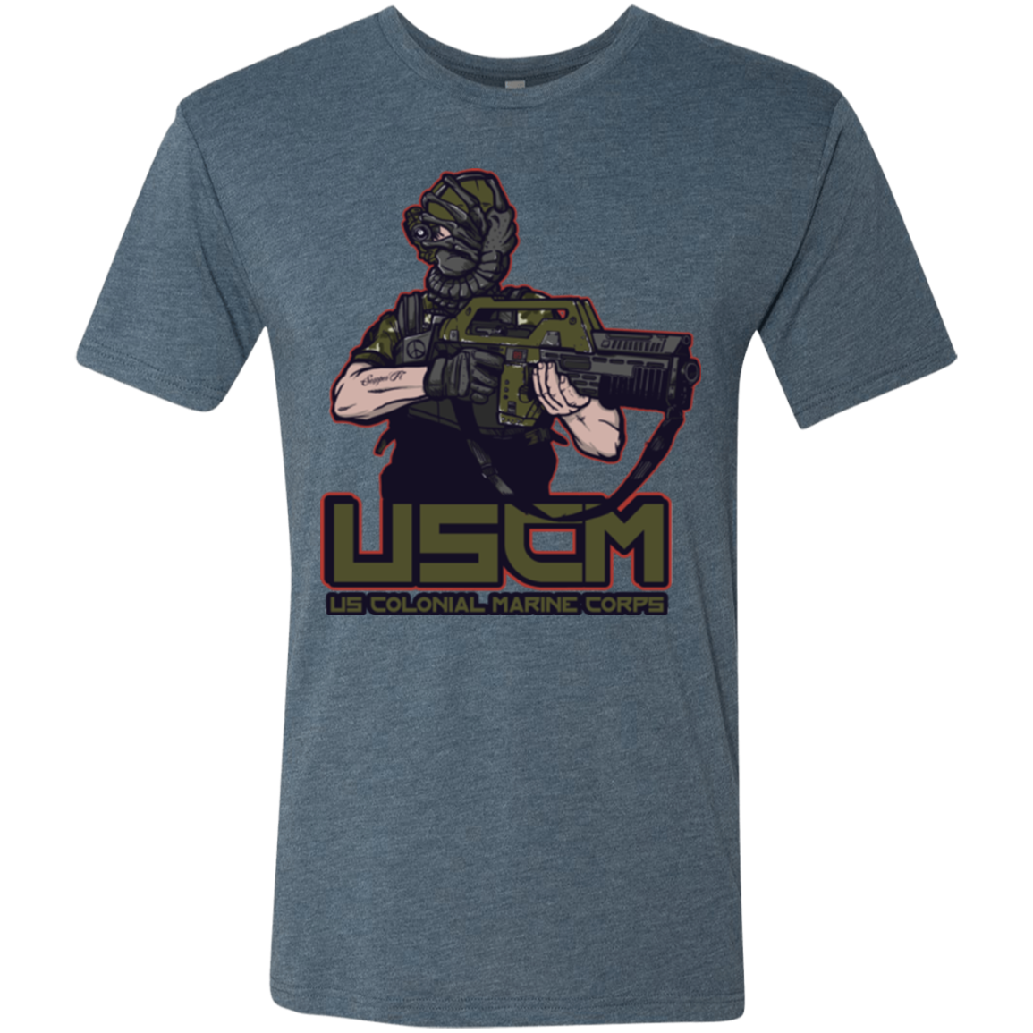 Colonial Facehugger Men's Triblend T-Shirt