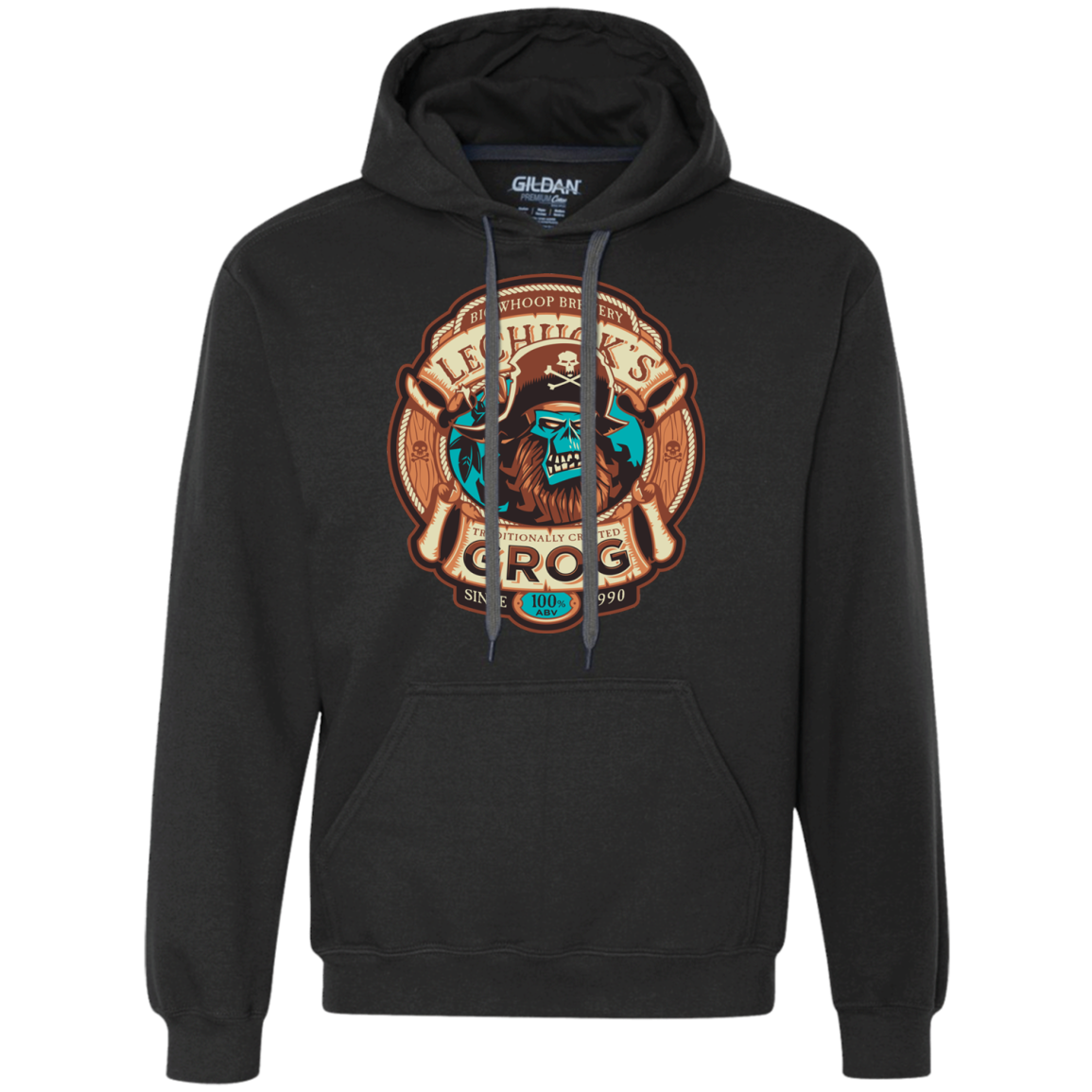 Ghost Pirate Grog Nmns Premium Fleece Hoodie