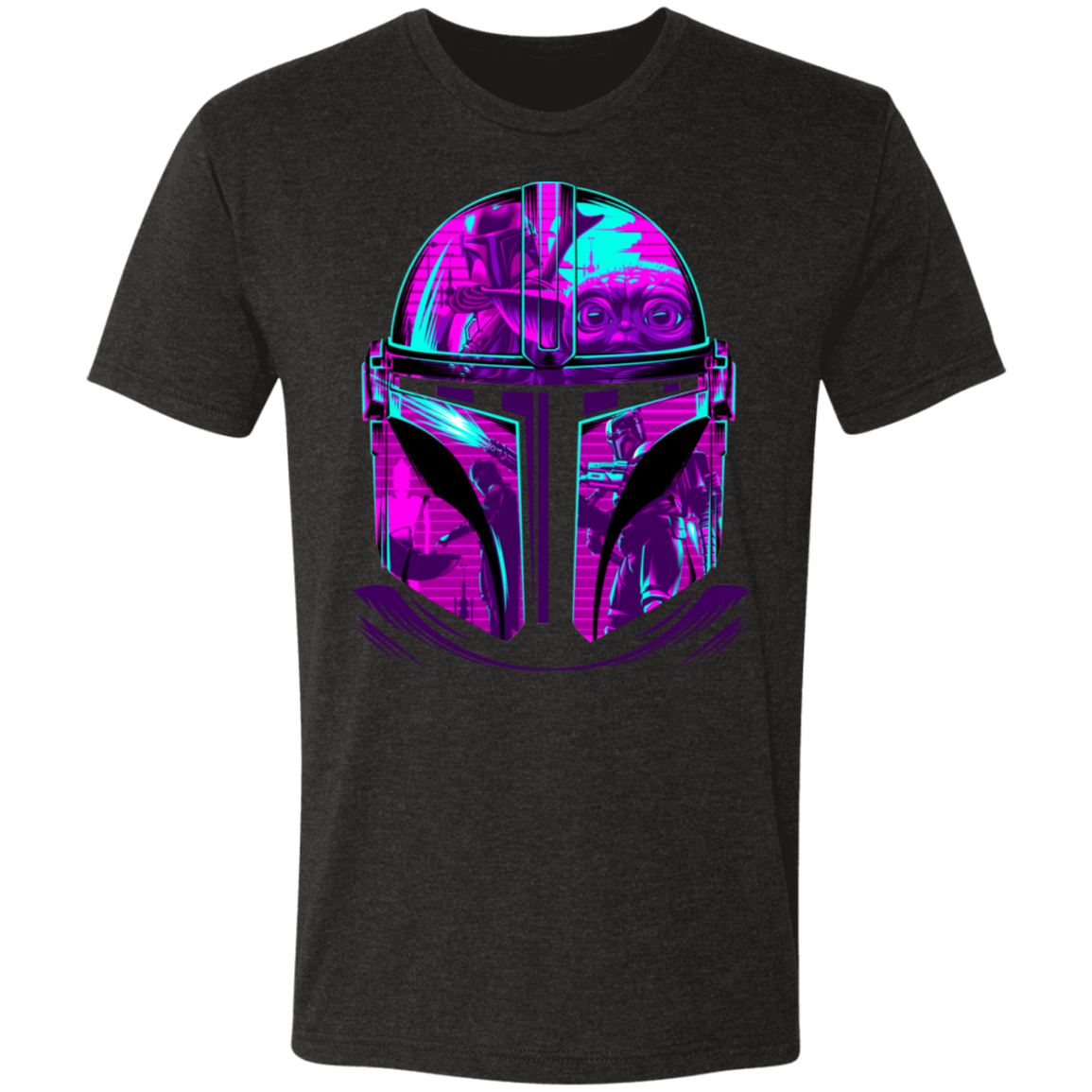 Retro Helmet Mandalorian Men's Triblend T-Shirt