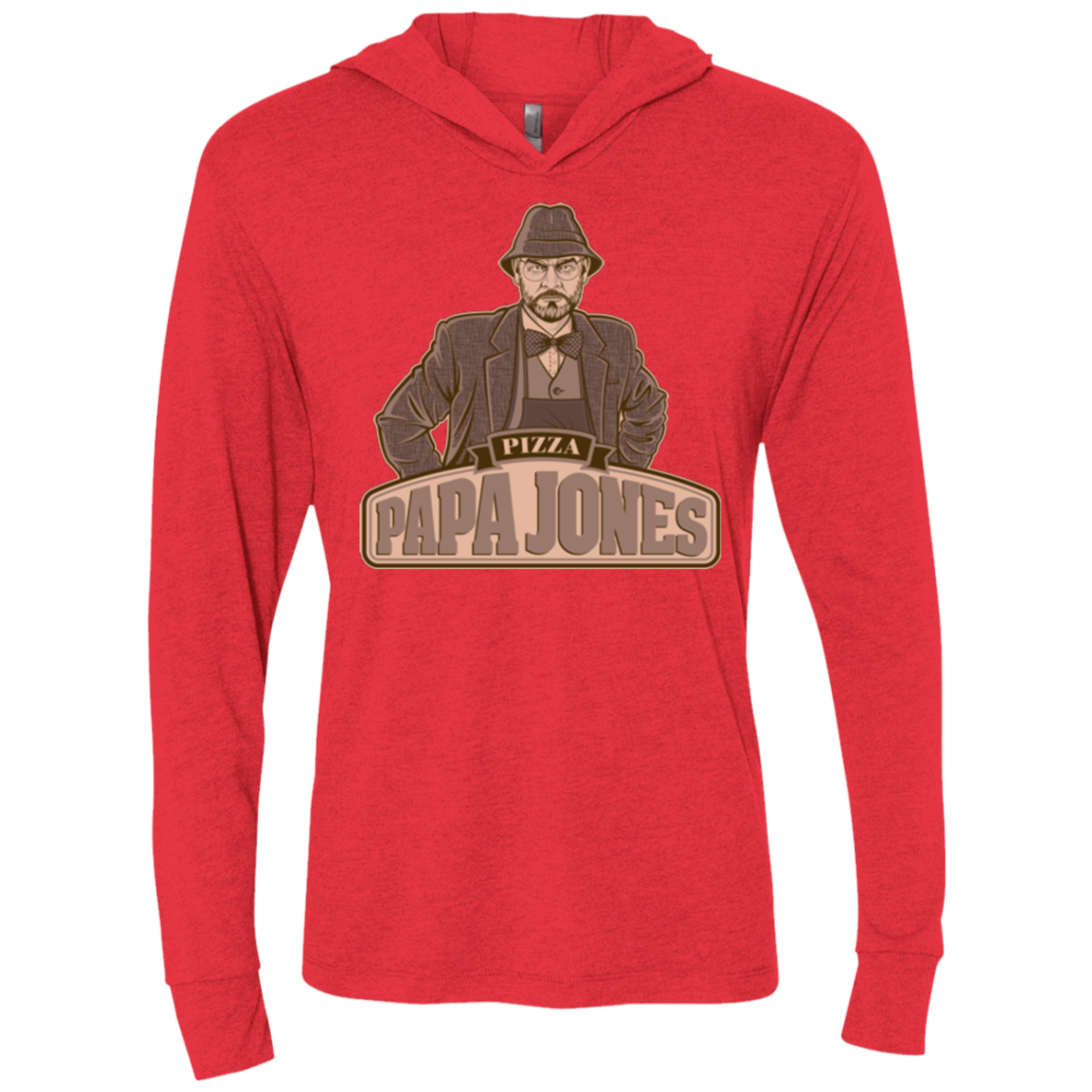 Papa Jones Triblend Long Sleeve Hoodie Tee