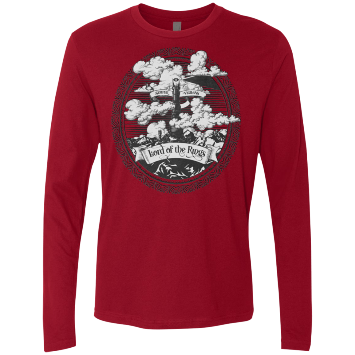 Vintage Mordor Tower Men's Premium Long Sleeve