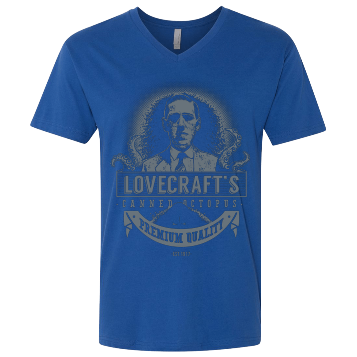 Lovecraft Canned Octopus Men's Premium V-Neck