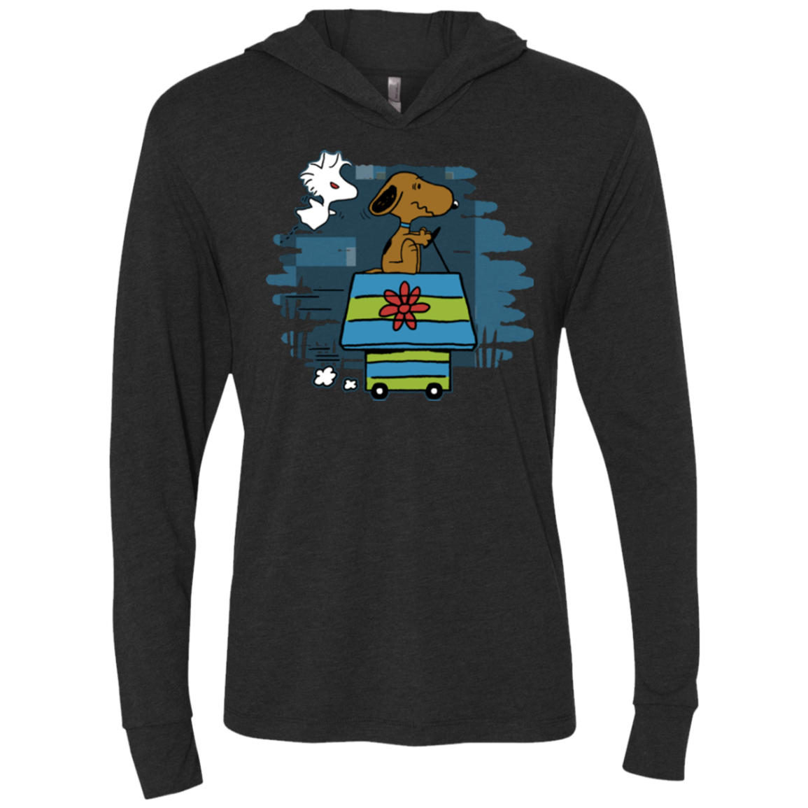 Snoopydoo Triblend Long Sleeve Hoodie Tee
