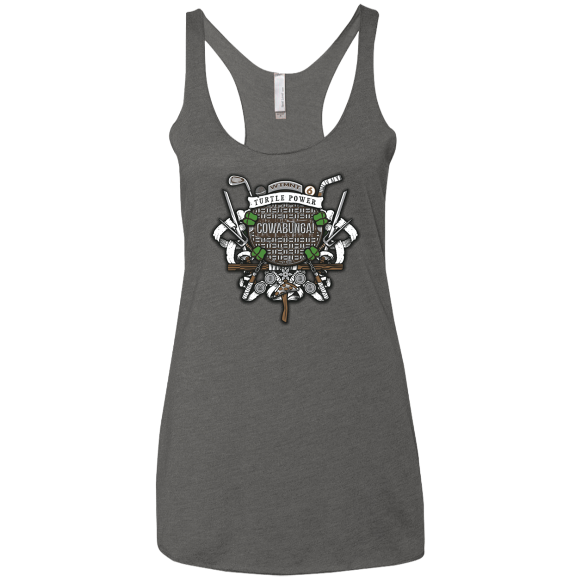 Turtle Power! Women's Triblend Racerback Tank