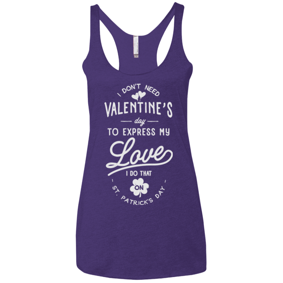 Valentine's Day Women's Triblend Racerback Tank