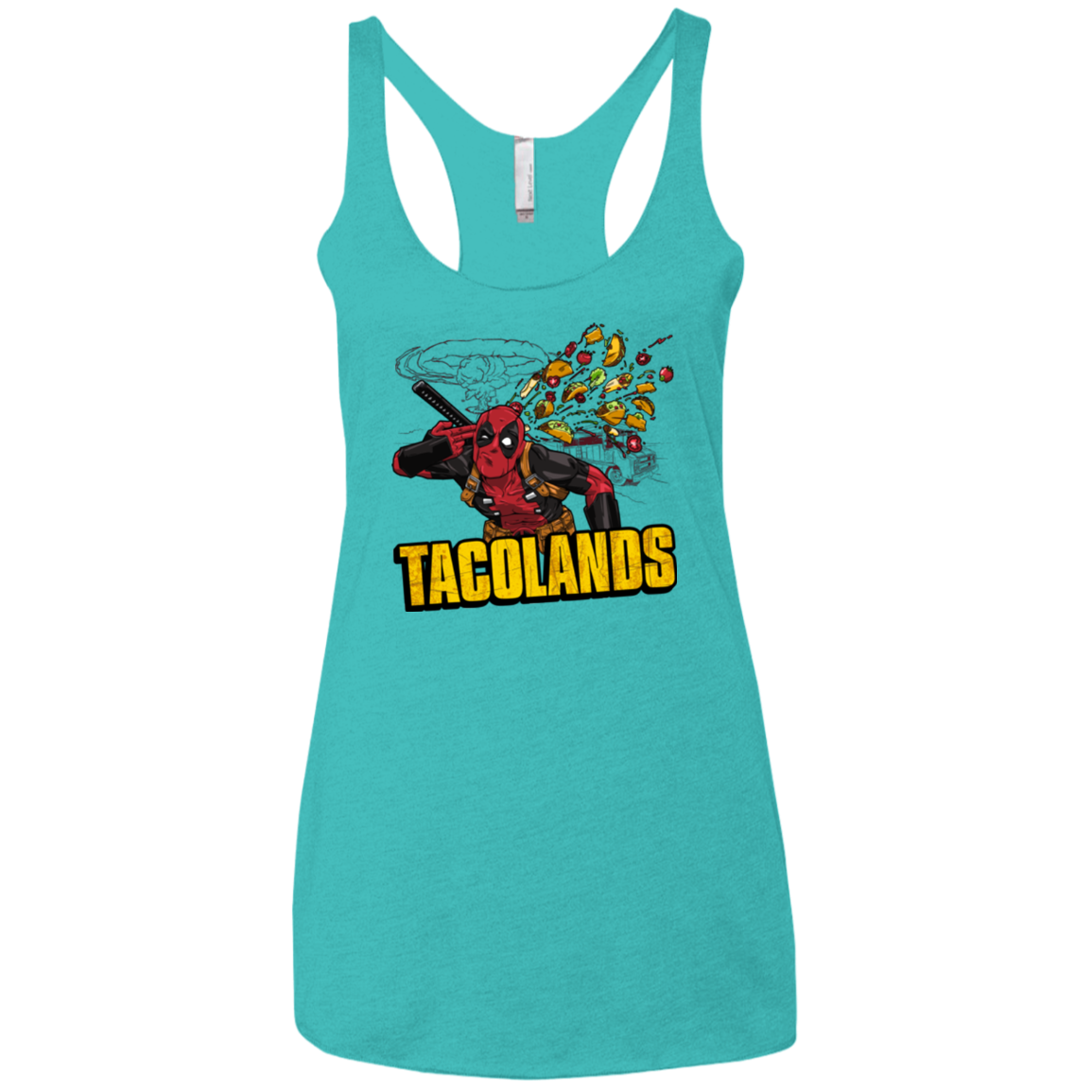 Tacolands Women's Triblend Racerback Tank