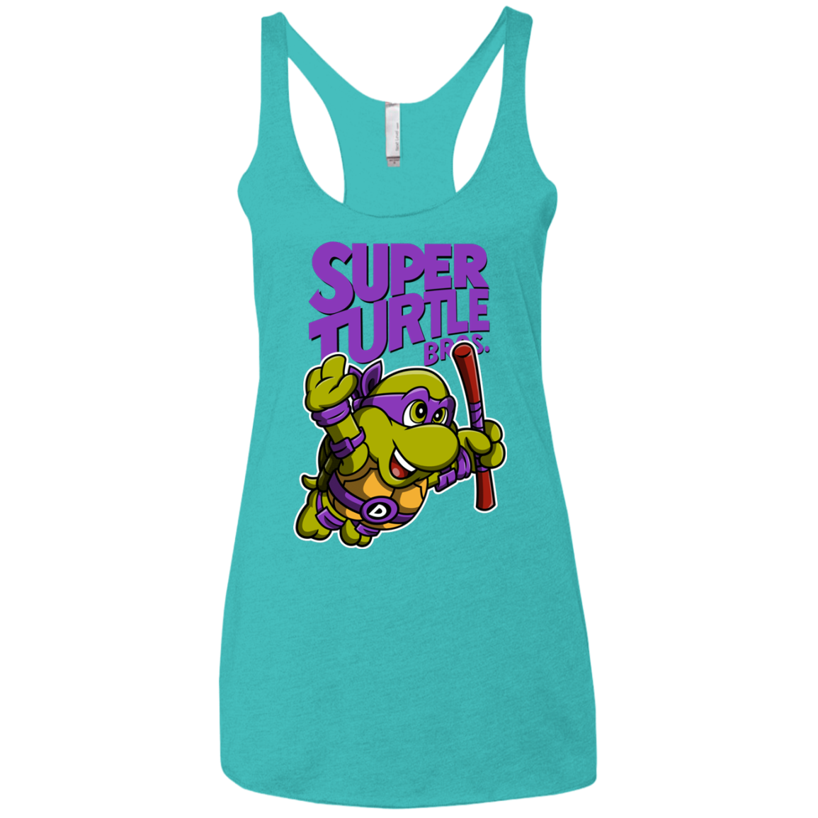 Super Turtle Bros Donnie Women's Triblend Racerback Tank