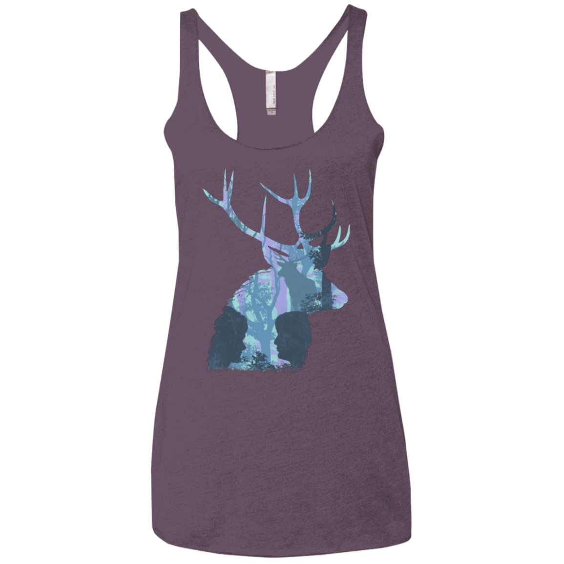 Deer Cannibal Women's Triblend Racerback Tank