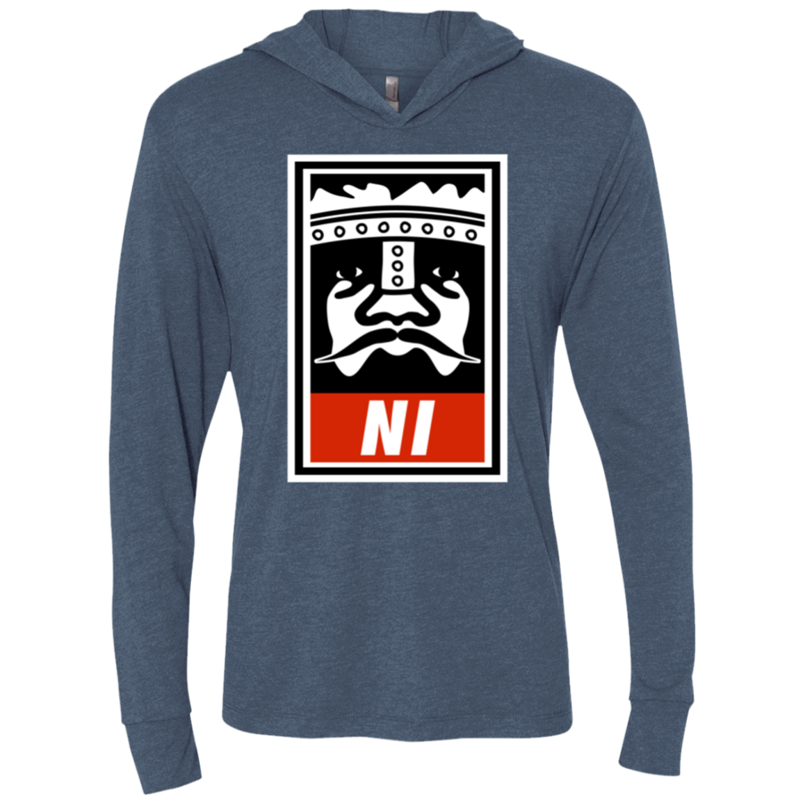 Niid to Obey Triblend Long Sleeve Hoodie Tee