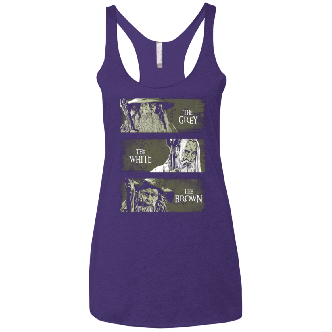 Wizards of Middle Earth Women's Triblend Racerback Tank