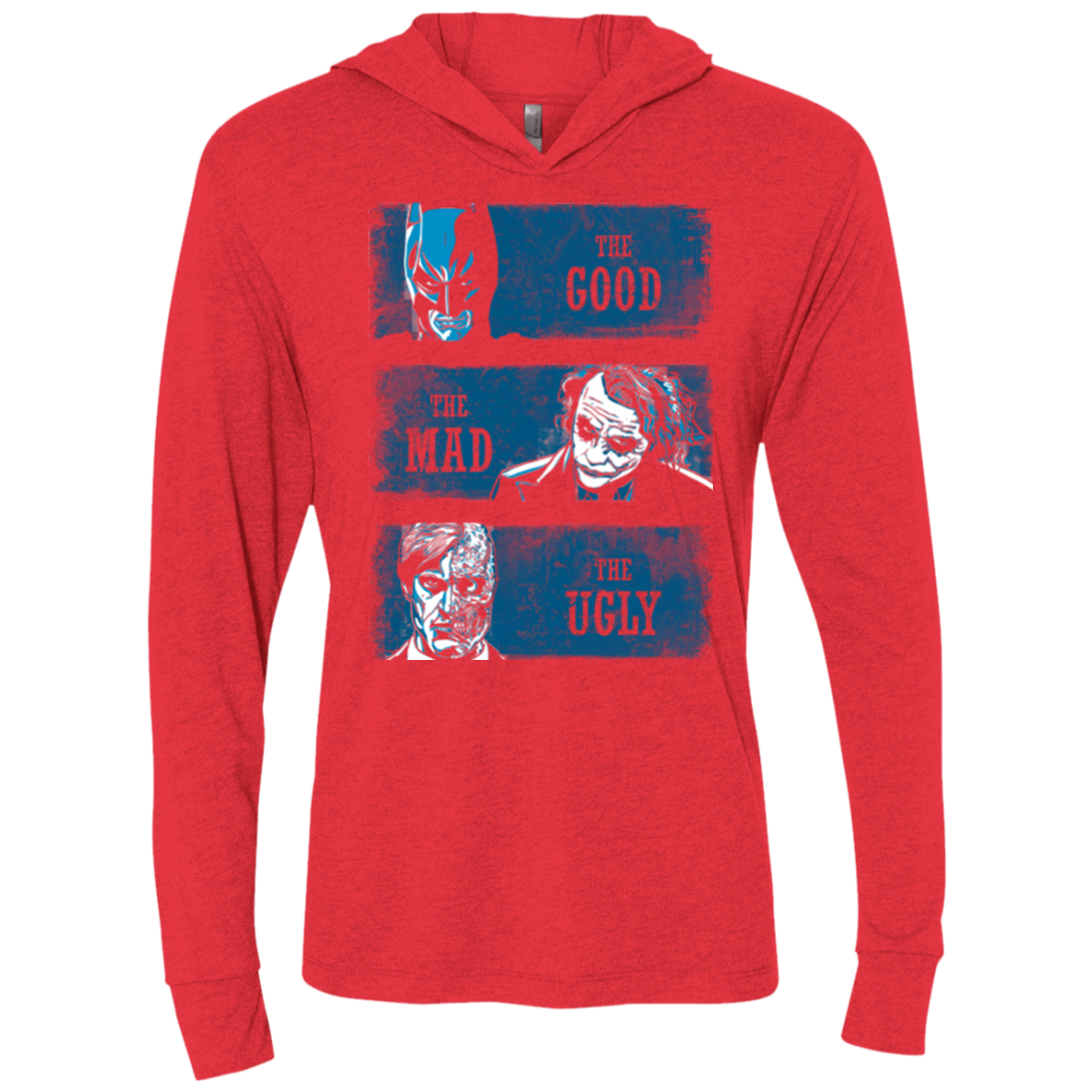 The Good the Mad and the Ugly Triblend Long Sleeve Hoodie Tee