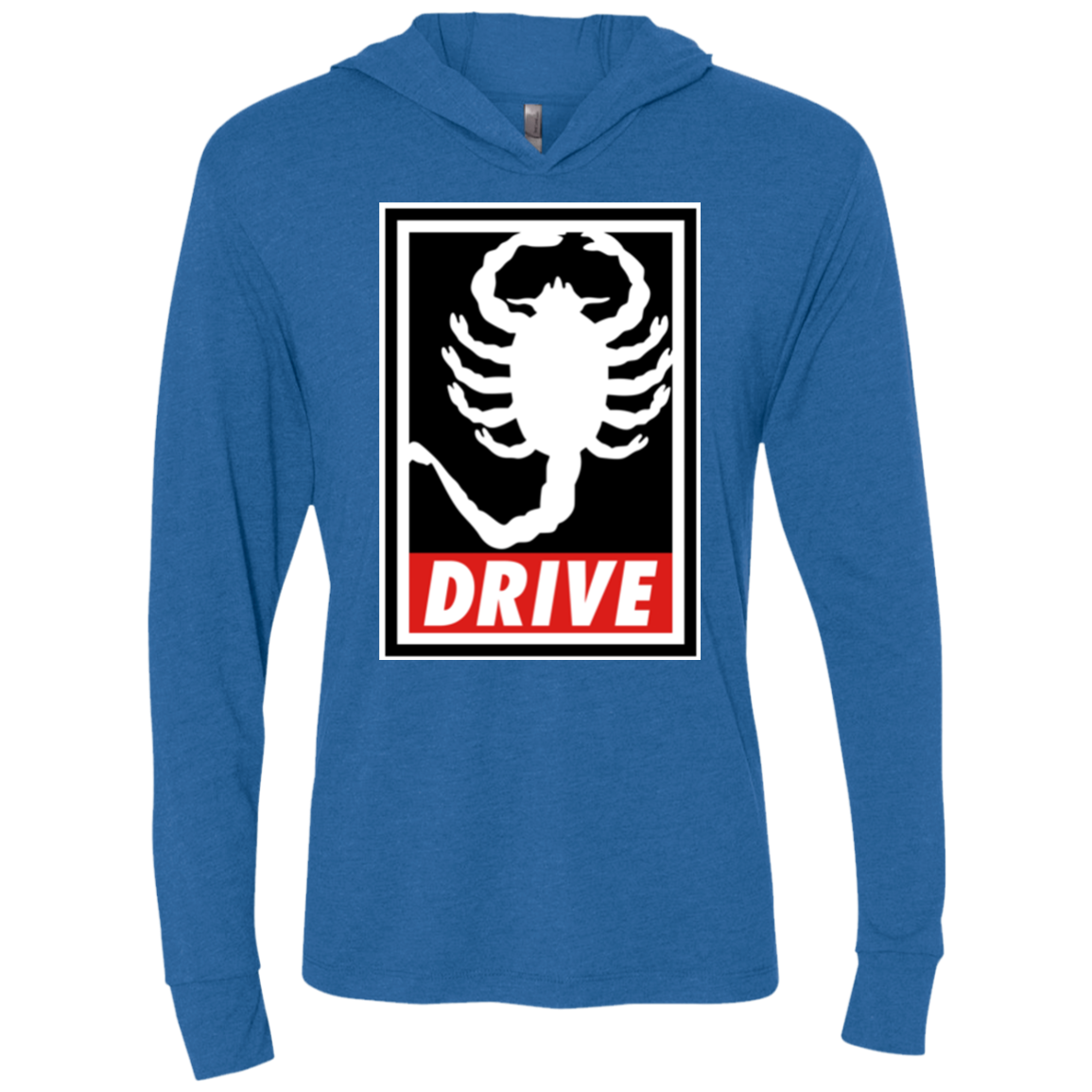 Obey and drive Triblend Long Sleeve Hoodie Tee