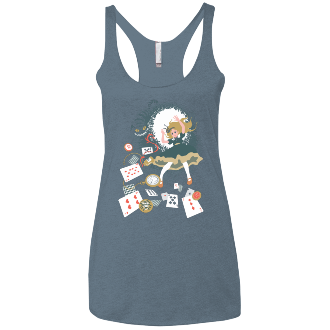 Down the rabbit hole Women's Triblend Racerback Tank