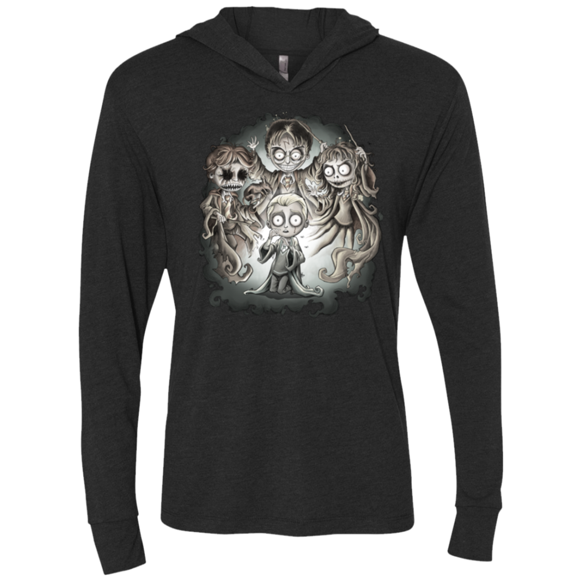 Dracos Nightmare Triblend Long Sleeve Hoodie Tee