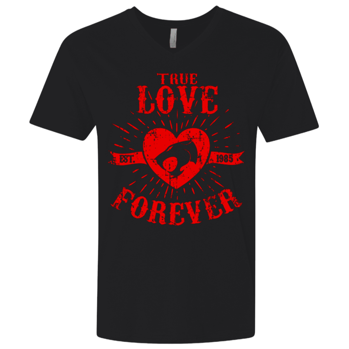 True Love Forever Thunder Men's Premium V-Neck