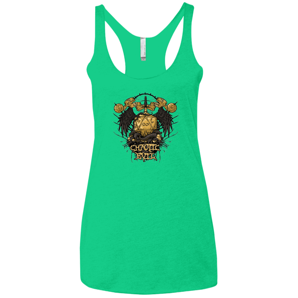 CHAOTIC EVIL Women's Triblend Racerback Tank