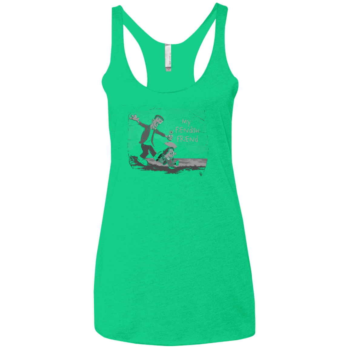 My Fiendish Friend Women's Triblend Racerback Tank