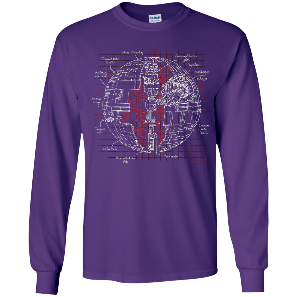 Death Star Plan Youth Long Sleeve T-Shirt