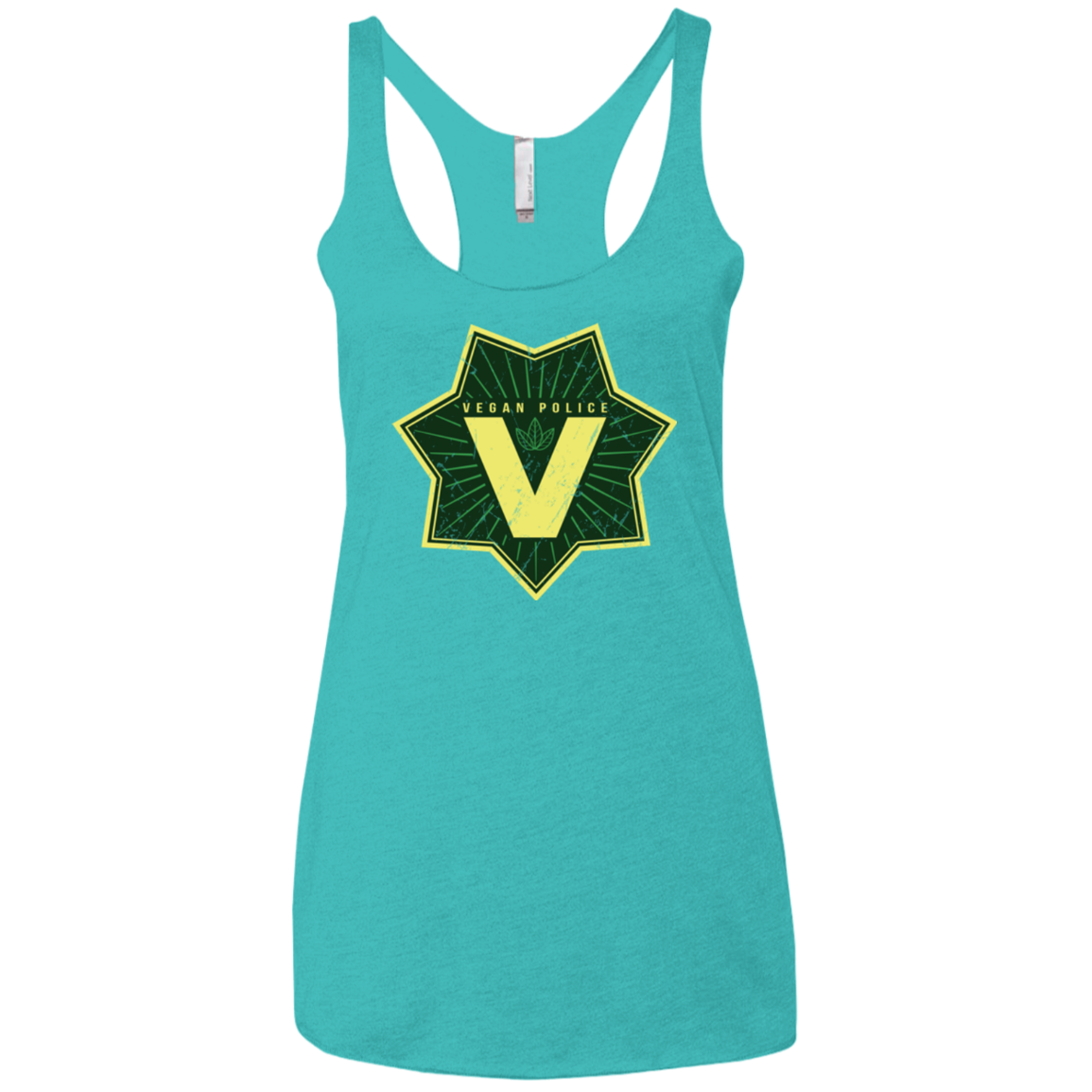 Vegan Police Women's Triblend Racerback Tank