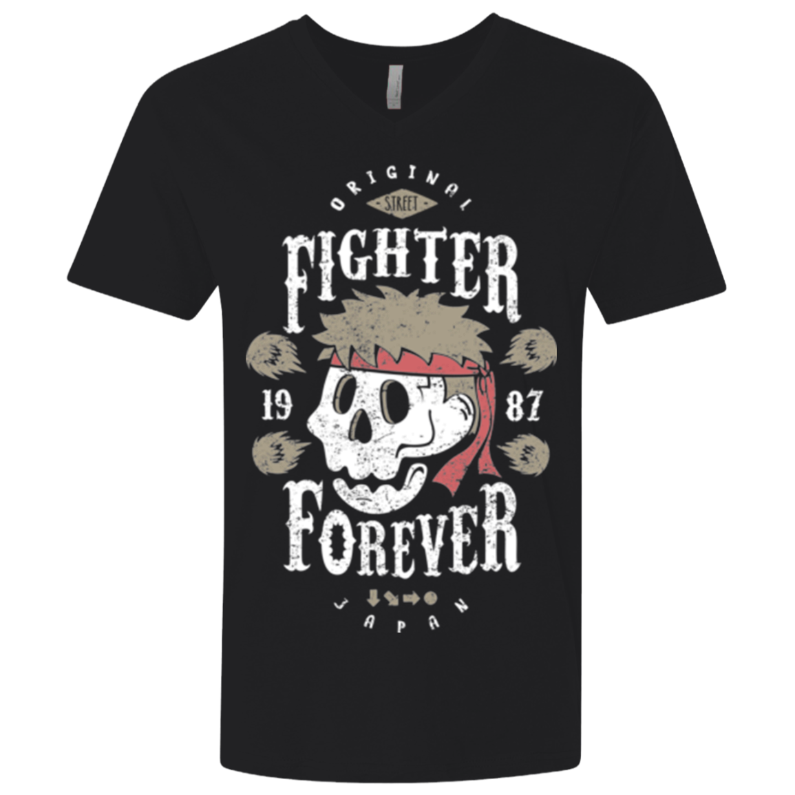 Fighter Forever Ryu Men's Premium V-Neck
