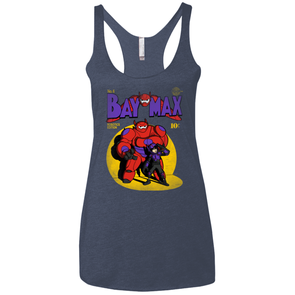 Baymax Number 9 Women's Triblend Racerback Tank