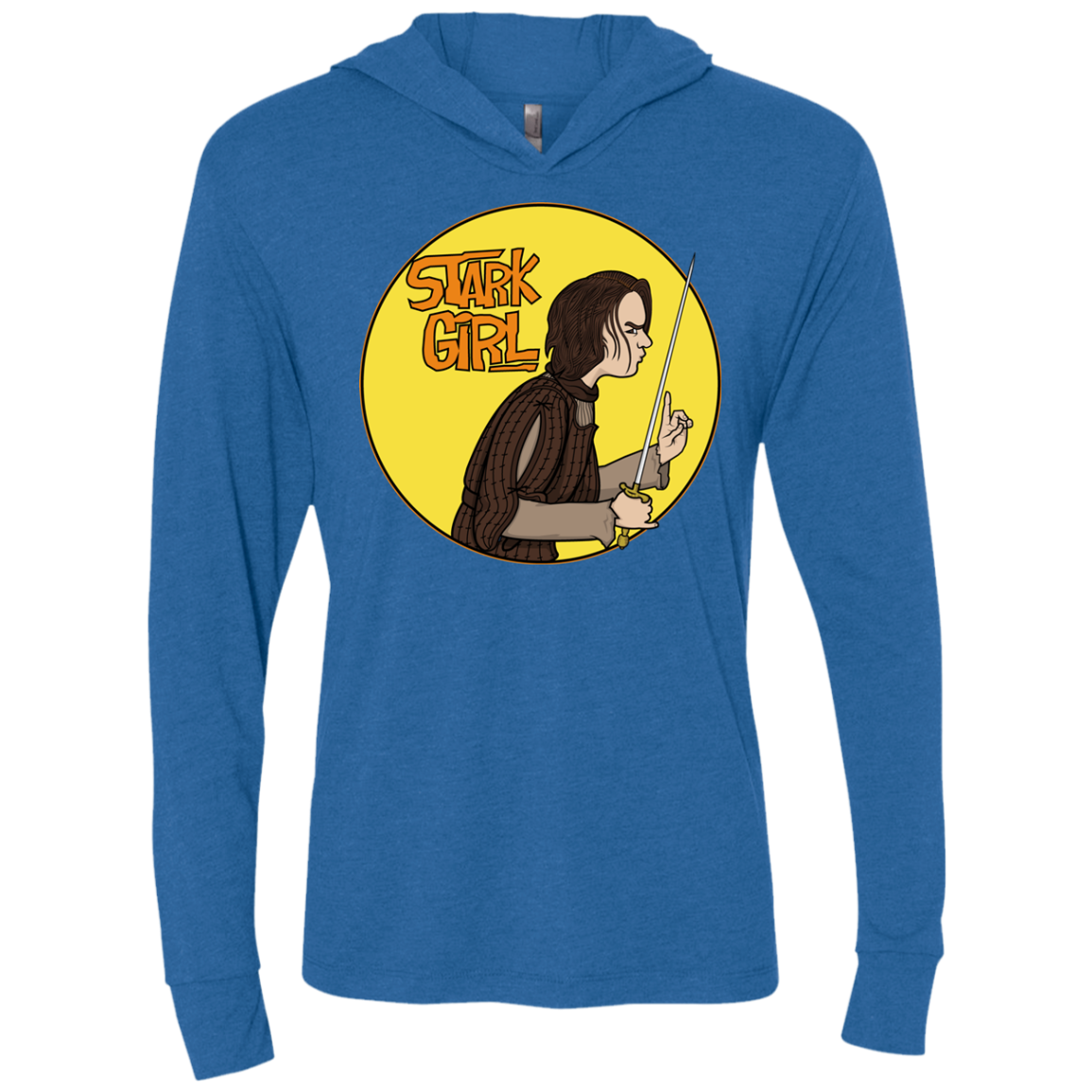 Stark girl Triblend Long Sleeve Hoodie Tee
