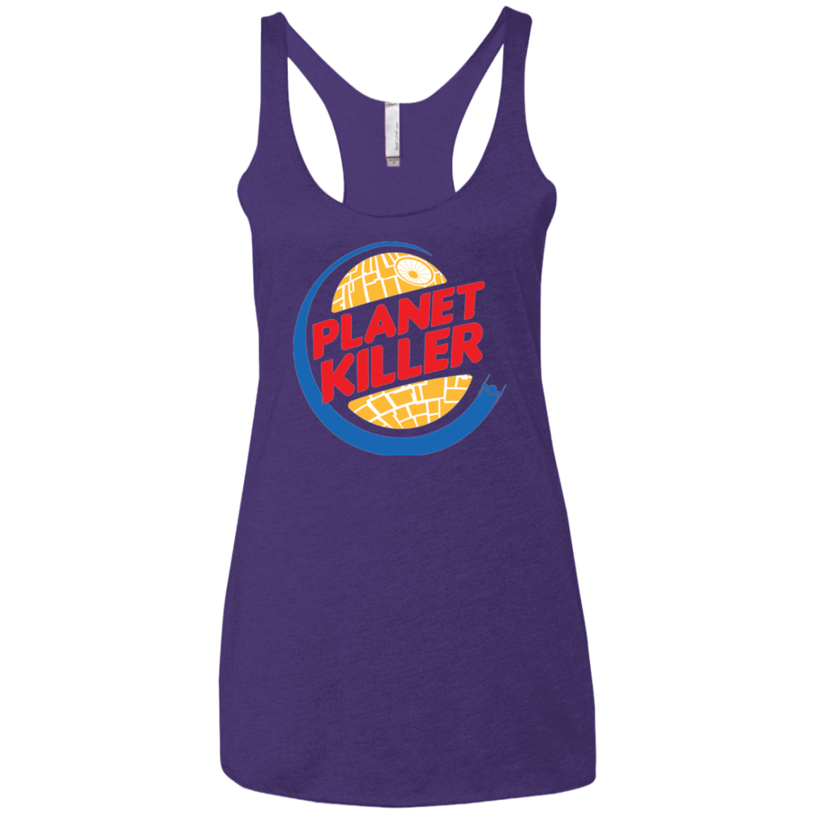 Planet Killer Women's Triblend Racerback Tank