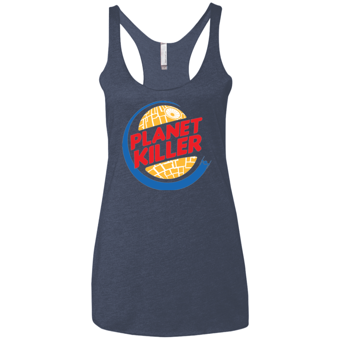 Planet Killer Women's Triblend Racerback Tank