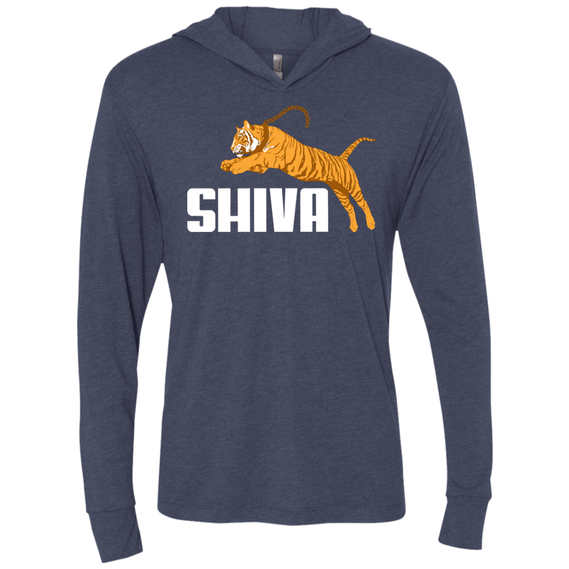 Tiger Pal Triblend Long Sleeve Hoodie Tee