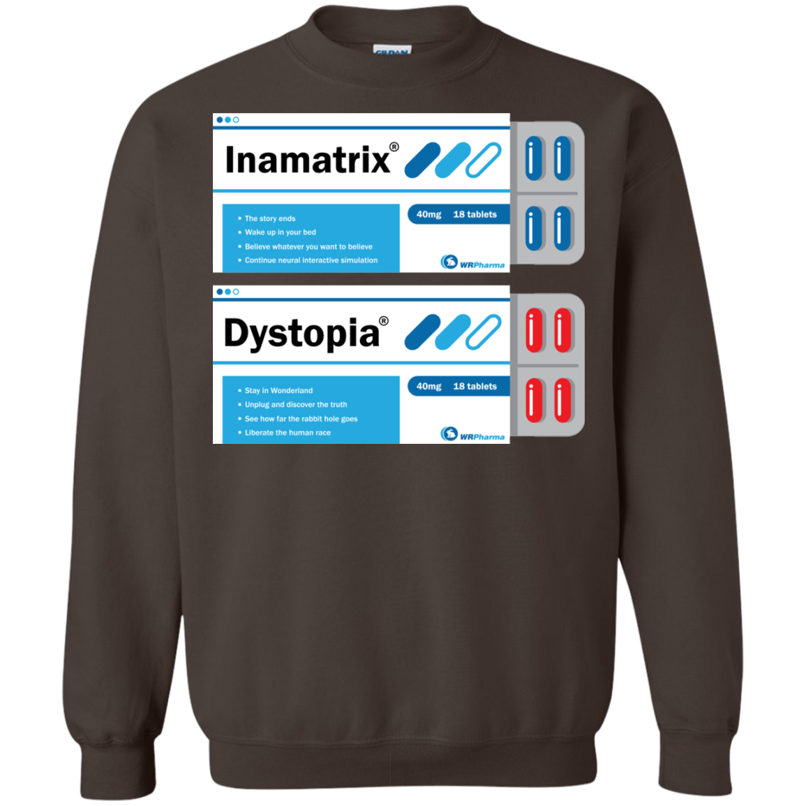 Red or Blue Crewneck Sweatshirt