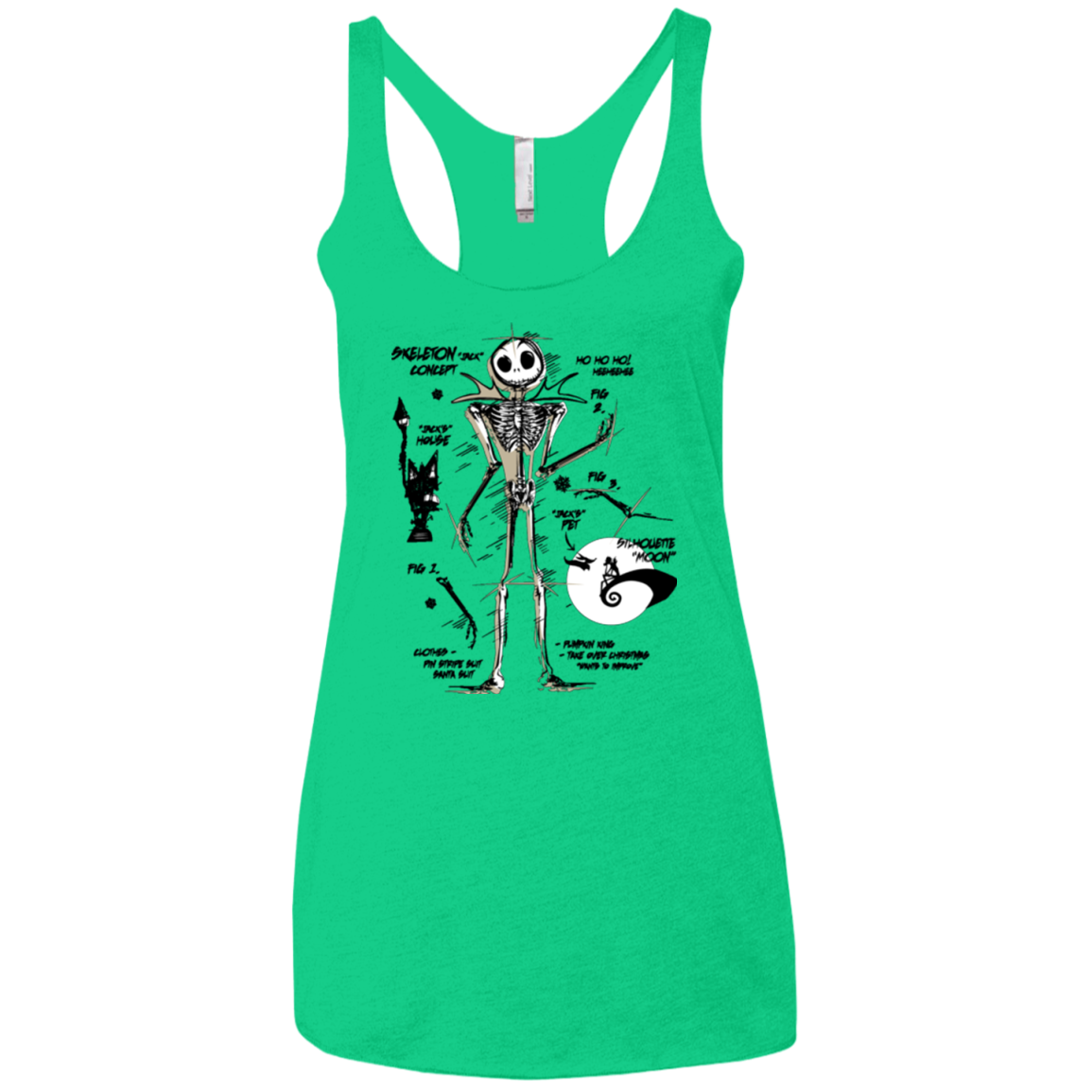 Skeleton Concept Women's Triblend Racerback Tank