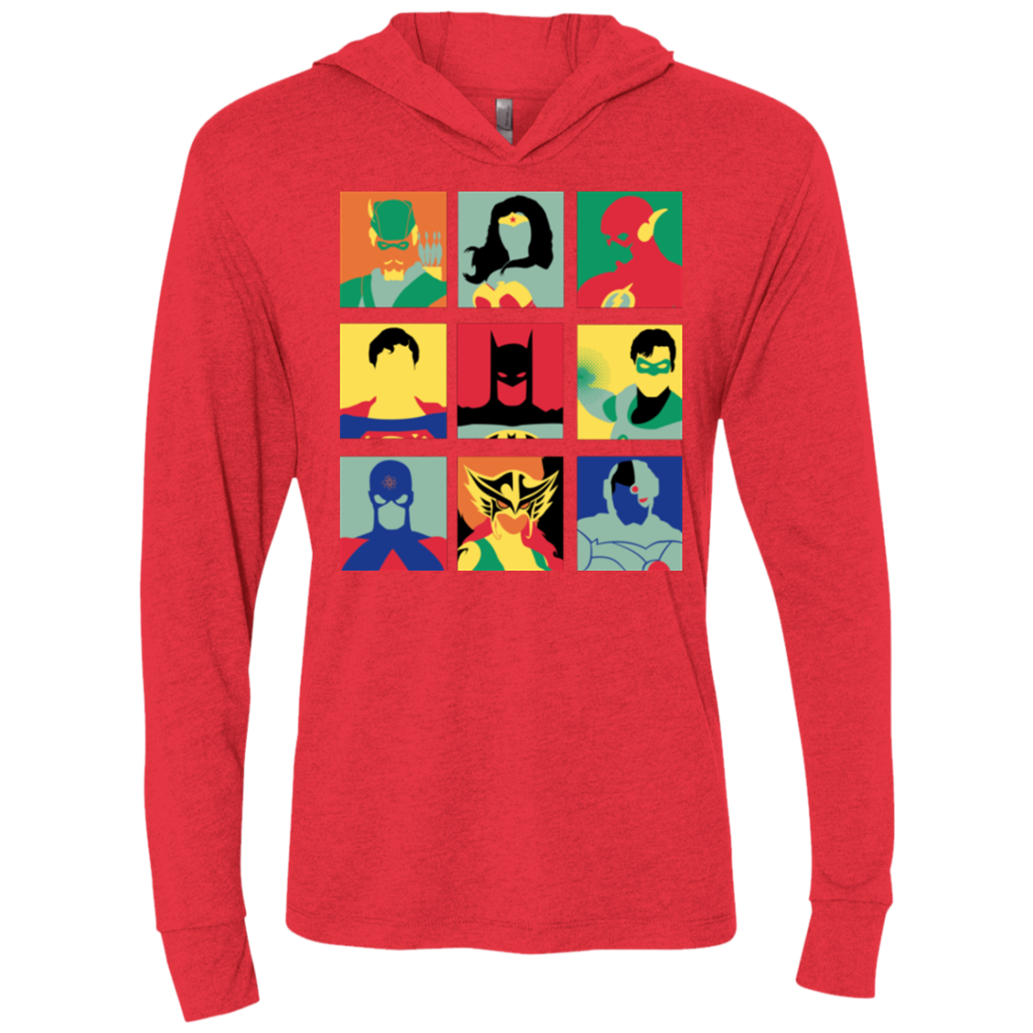 Justice Pop Triblend Long Sleeve Hoodie Tee