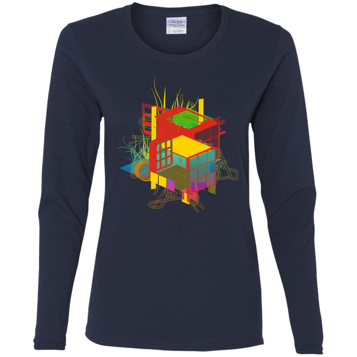 Rubik's Building Women's Long Sleeve T-Shirt
