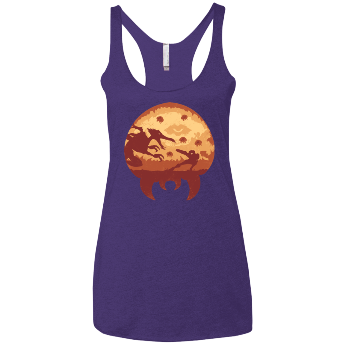 Escape from Zebes Women's Triblend Racerback Tank