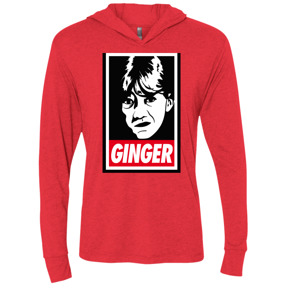 GINGER Triblend Long Sleeve Hoodie Tee