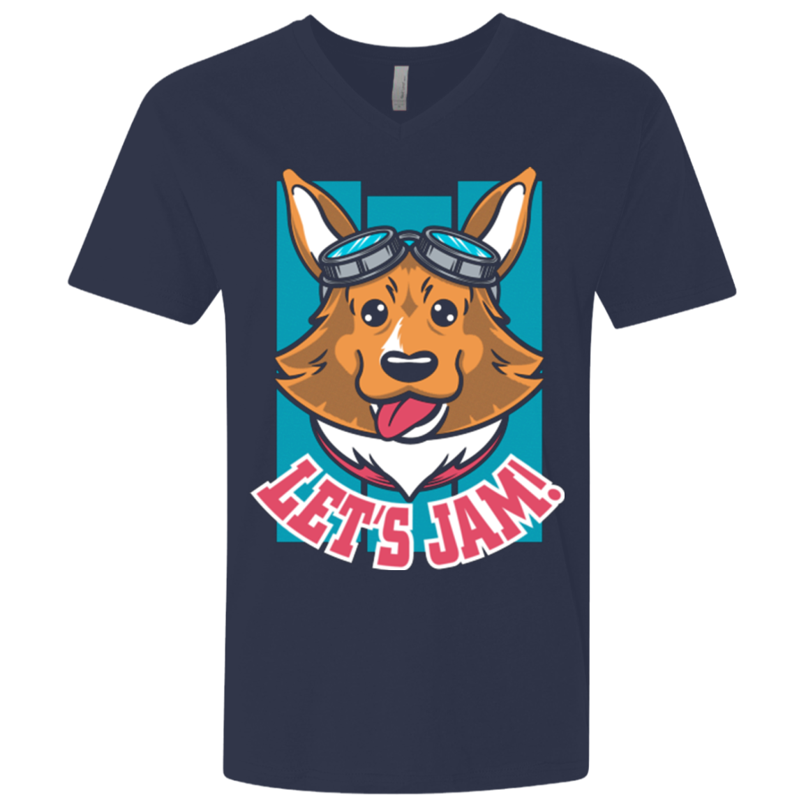 Lets Jam (2) Men's Premium V-Neck