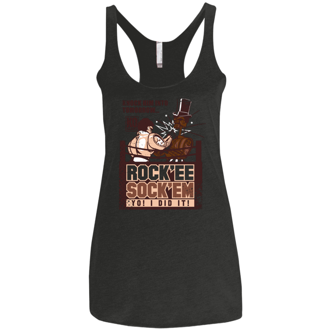 Rockee Sockem Women's Triblend Racerback Tank