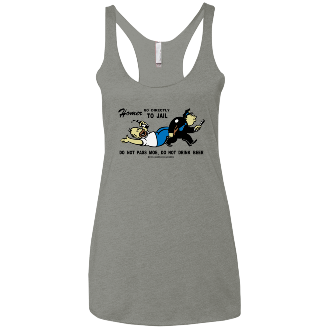 Do Not Pass Moe Women's Triblend Racerback Tank