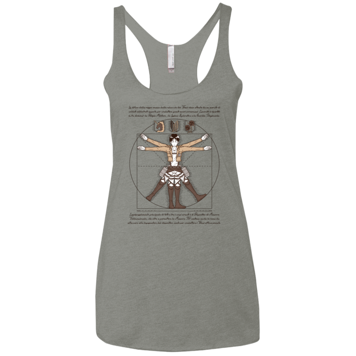 VITRUVIAN TRAINEE Women's Triblend Racerback Tank