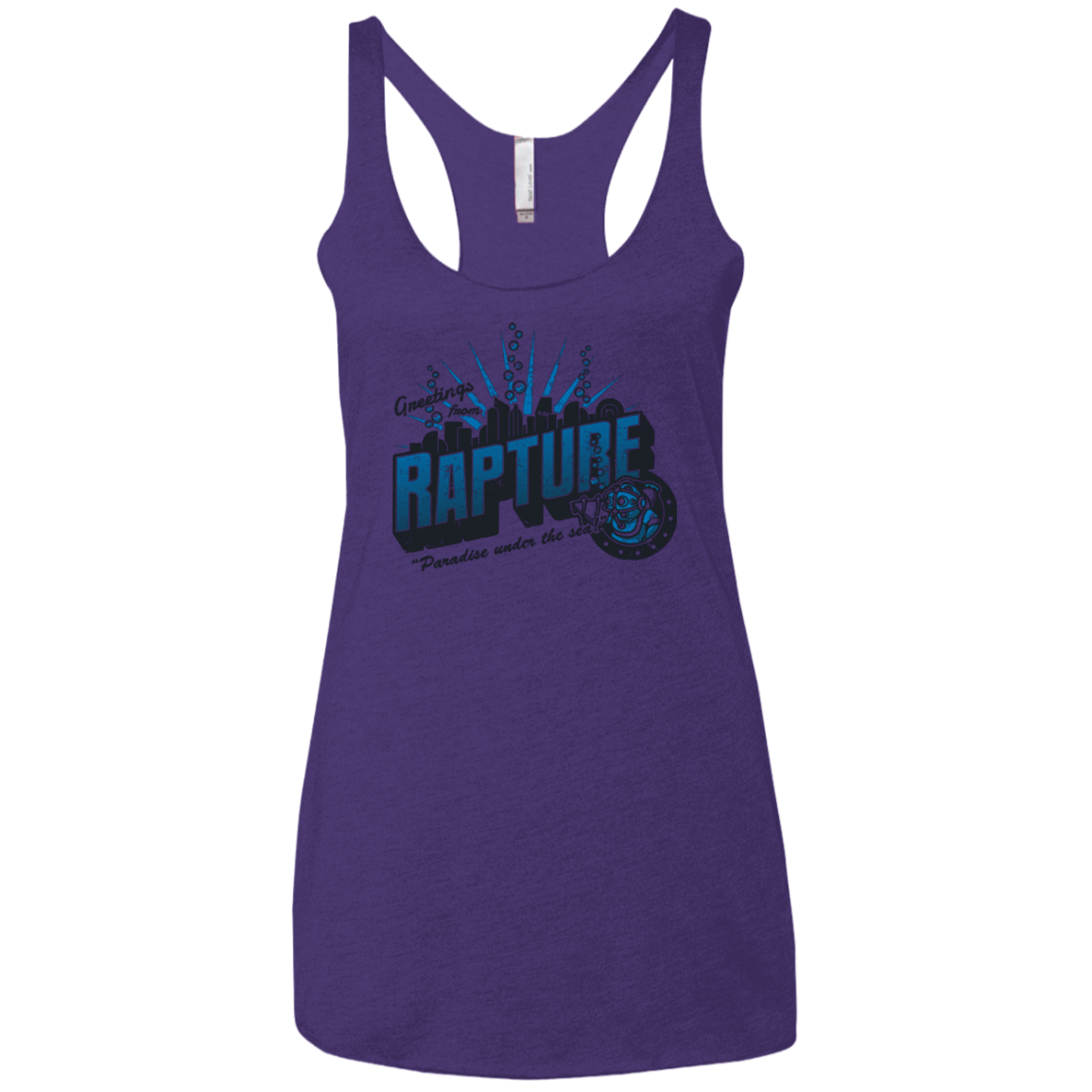Greetings from Rapture Women's Triblend Racerback Tank