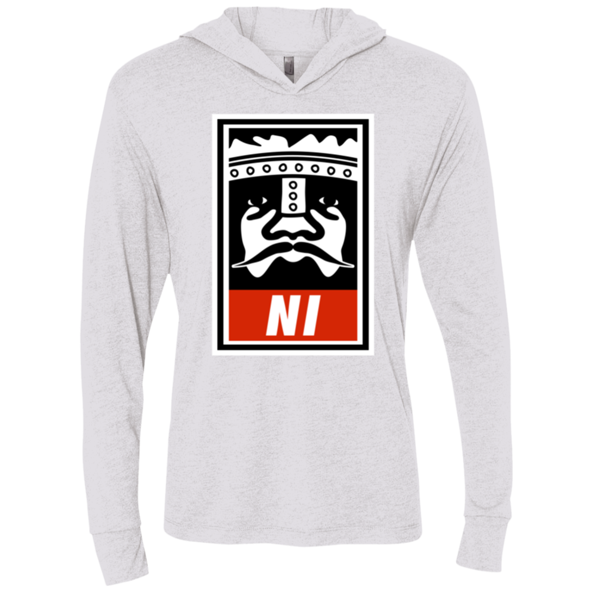 Niid to Obey Triblend Long Sleeve Hoodie Tee