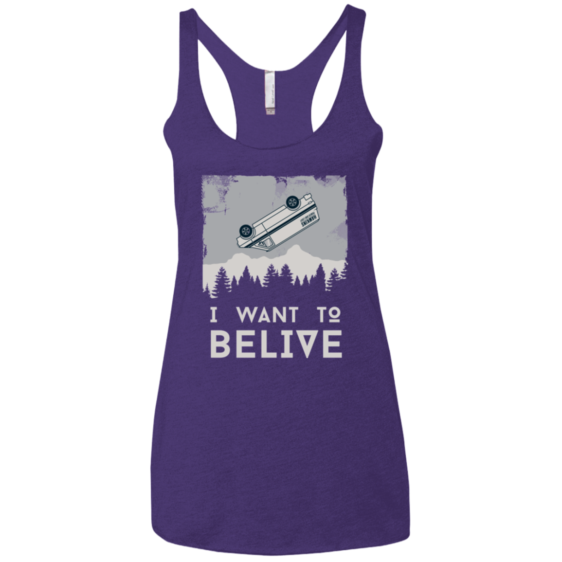 I Want to Believe Women's Triblend Racerback Tank