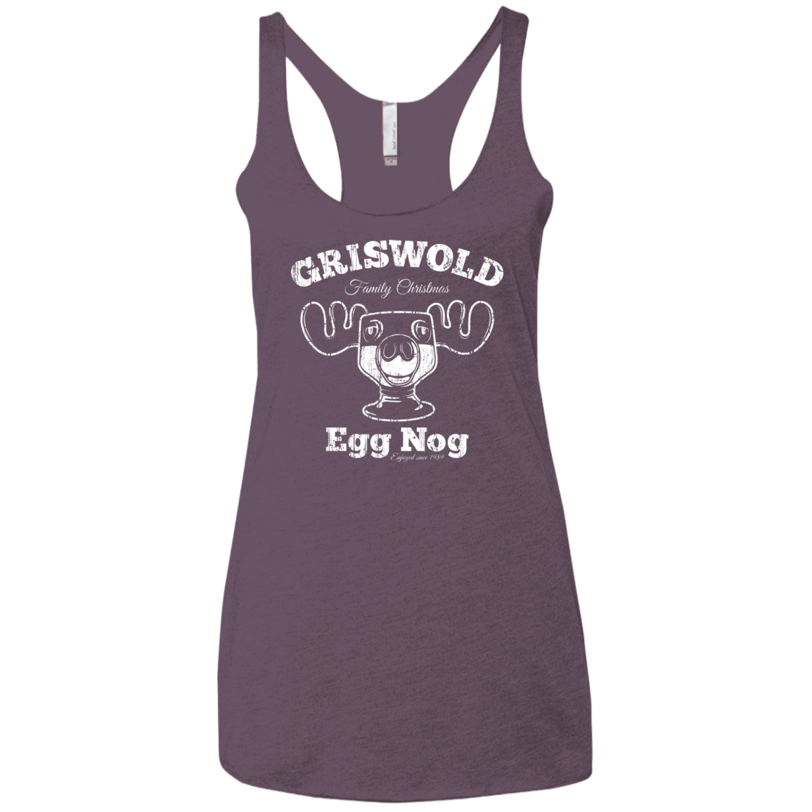 Griswold Christmas Egg Nog Women's Triblend Racerback Tank
