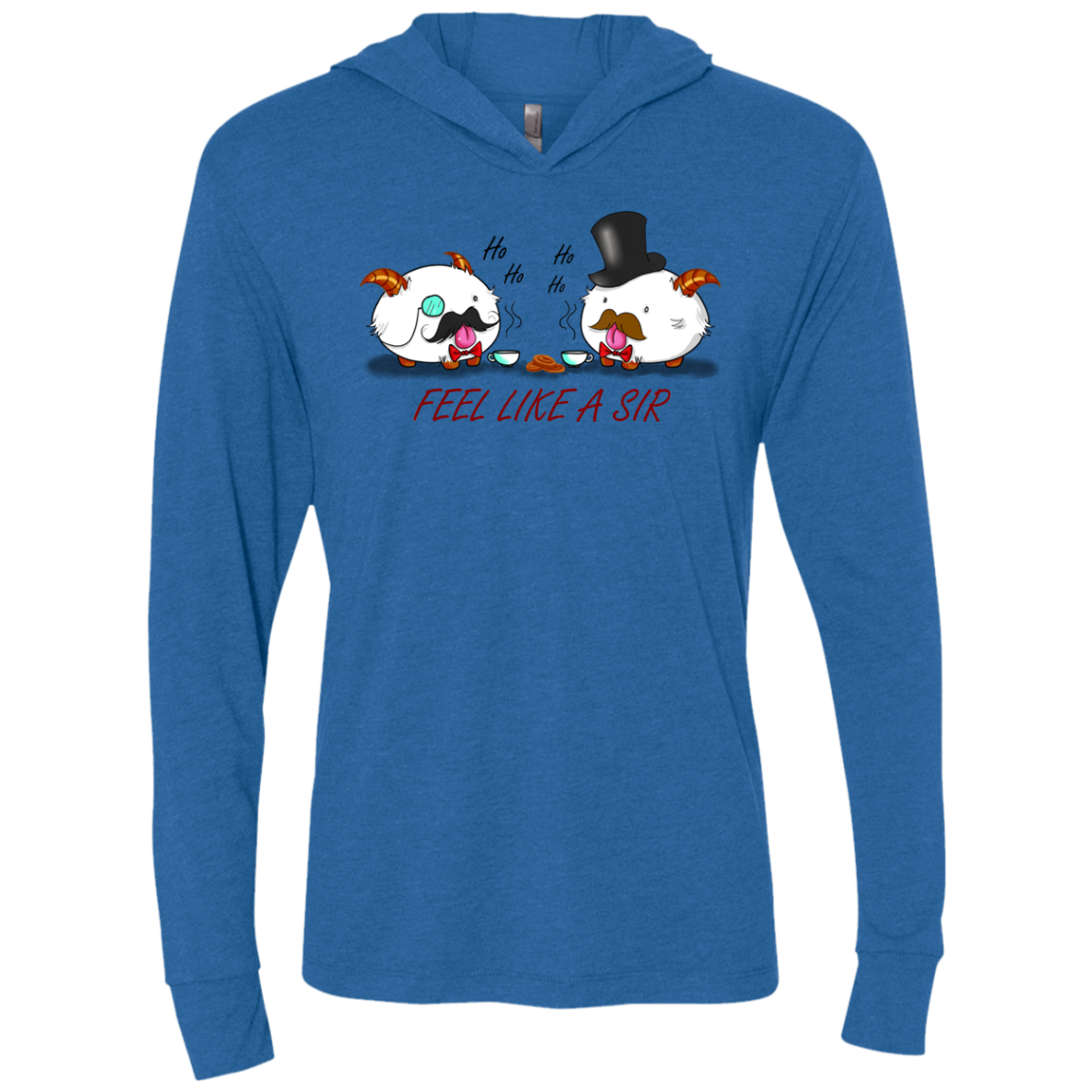 Poros like a sir Triblend Long Sleeve Hoodie Tee