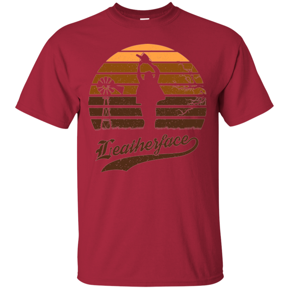 Horror Sun Set Leatherface T-Shirt