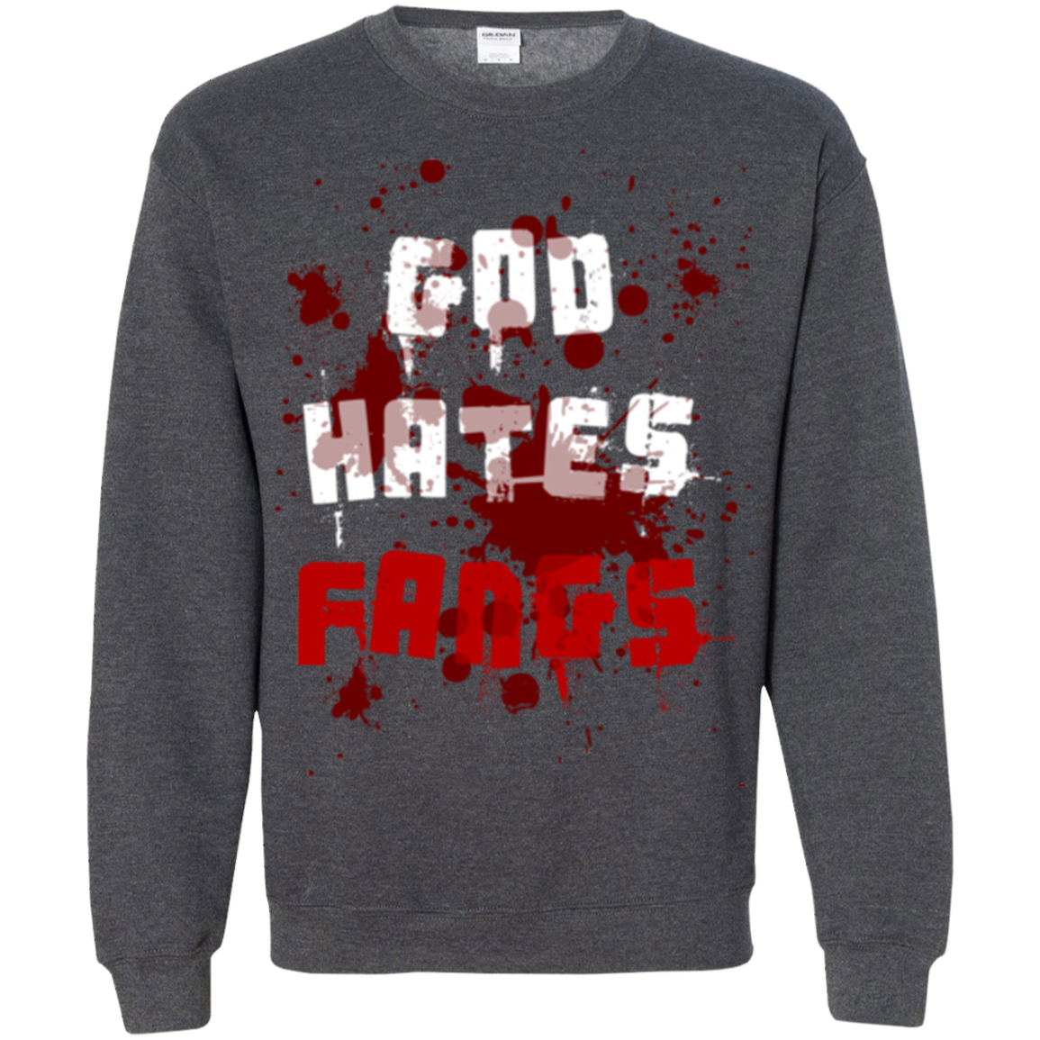 God hates fangs Crewneck Sweatshirt