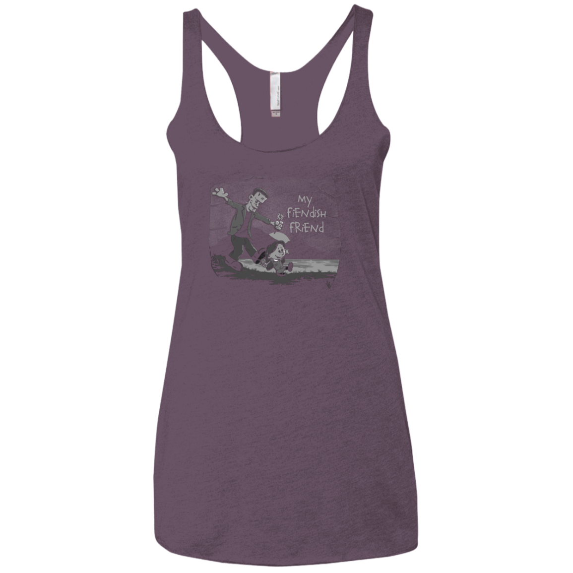 My Fiendish Friend Women's Triblend Racerback Tank