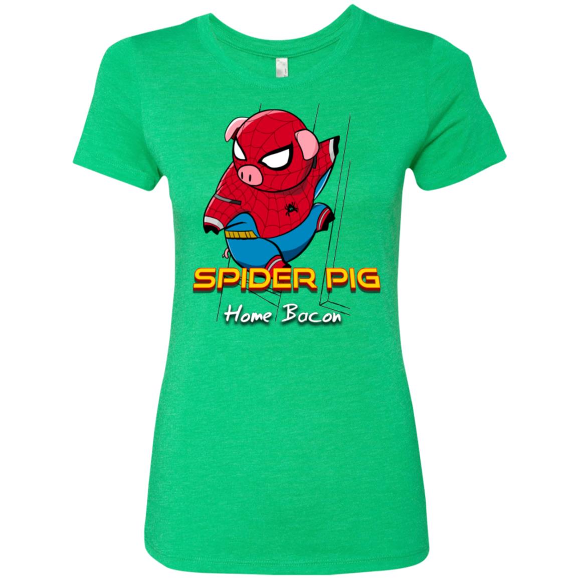 Spider Pig Build Line Women's Triblend T-Shirt