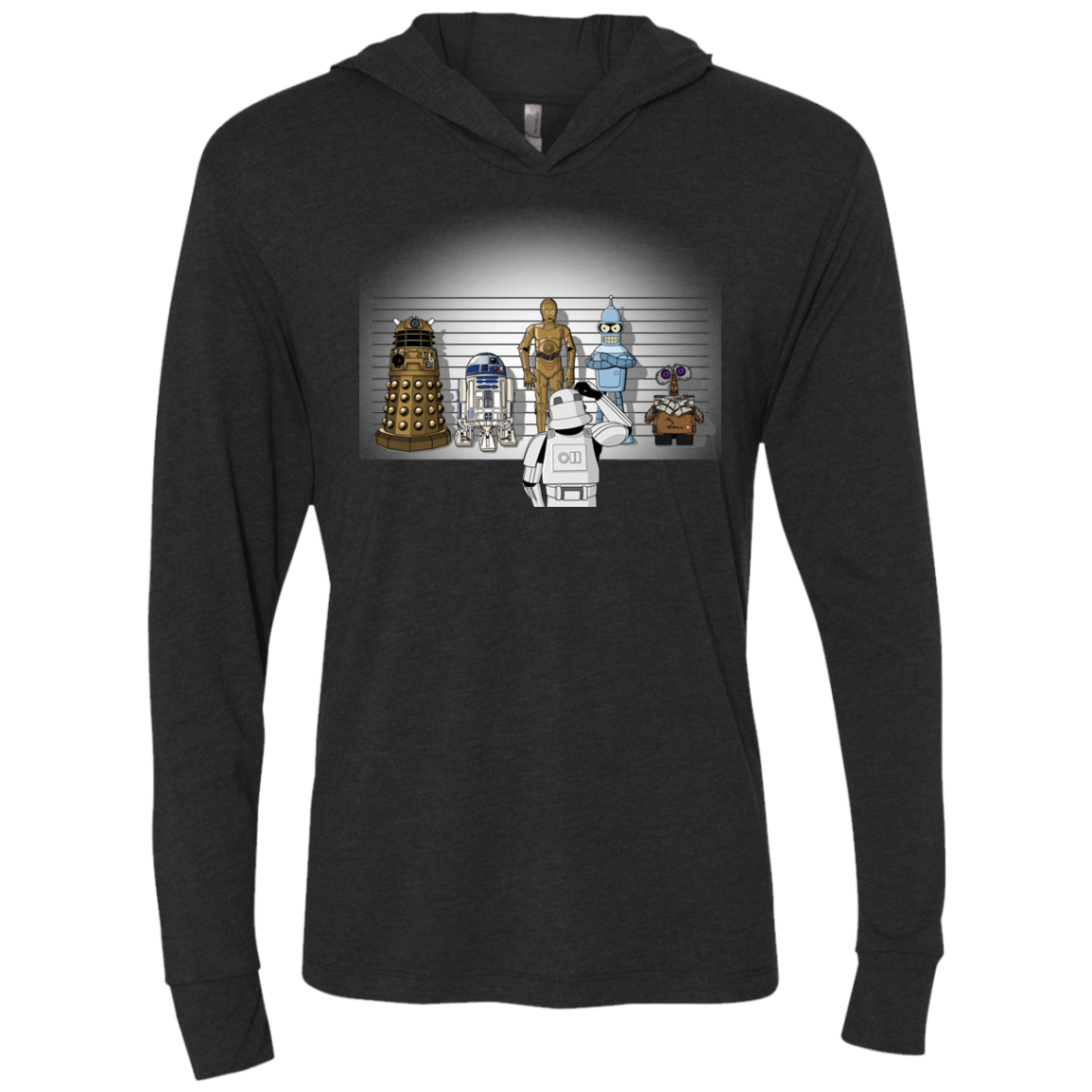 Are These Droids Triblend Long Sleeve Hoodie Tee